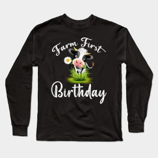 Holy cow l'm one birthday girl Long Sleeve T-Shirt